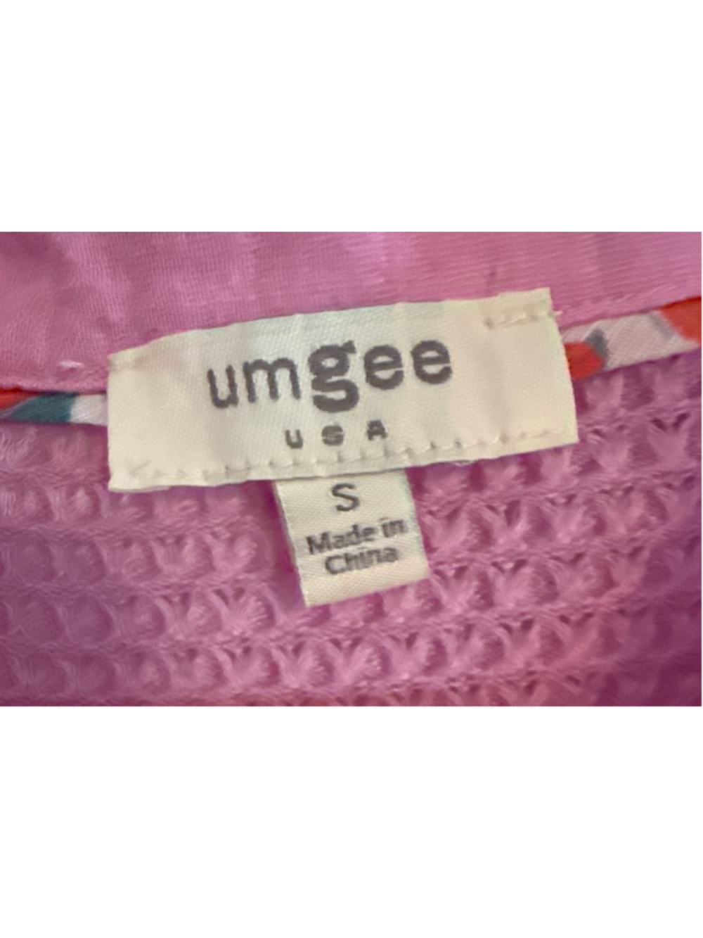 Umgee Pink Waffle Knit Button Down Shirt S - Picture 3 of 3